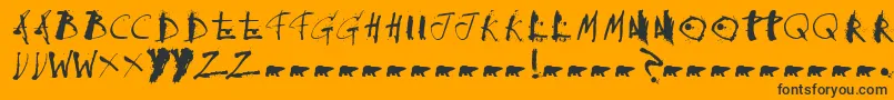Collateraldamage Font – Black Fonts on Orange Background