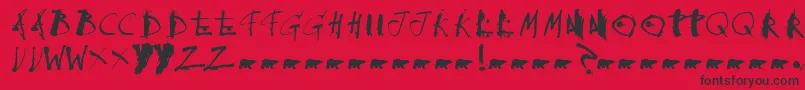 Collateraldamage Font – Black Fonts on Red Background
