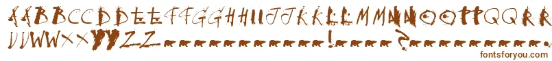 Шрифт Collateraldamage – коричневые шрифты на белом фоне