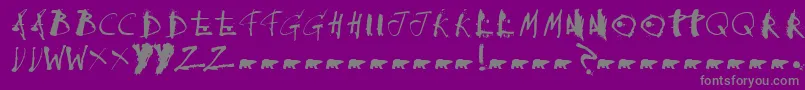 フォントCollateraldamage – 紫の背景に灰色の文字