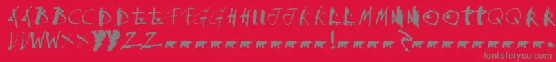 Collateraldamage Font – Gray Fonts on Red Background