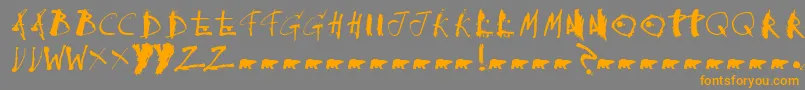 Collateraldamage Font – Orange Fonts on Gray Background