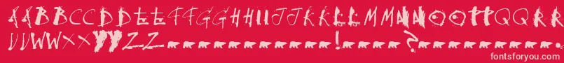 Collateraldamage Font – Pink Fonts on Red Background