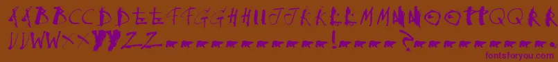 Collateraldamage Font – Purple Fonts on Brown Background