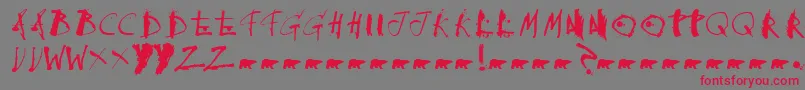 Collateraldamage Font – Red Fonts on Gray Background