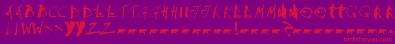 Collateraldamage Font – Red Fonts on Purple Background