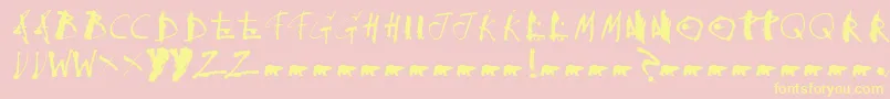 Collateraldamage Font – Yellow Fonts on Pink Background