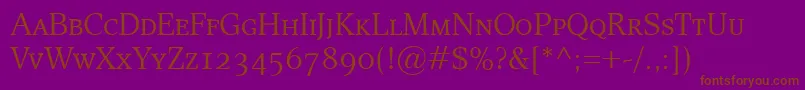 EsperantoSmallcaps Font – Brown Fonts on Purple Background