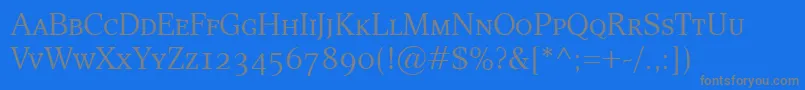 EsperantoSmallcaps Font – Gray Fonts on Blue Background