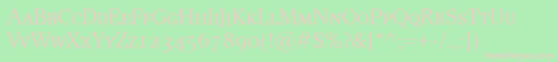 EsperantoSmallcaps Font – Pink Fonts on Green Background