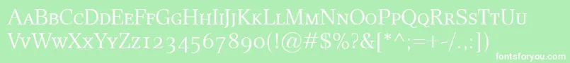 EsperantoSmallcaps Font – White Fonts on Green Background