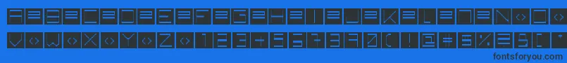 BackToHeavyCoatFatGroundRaw Font – Black Fonts on Blue Background