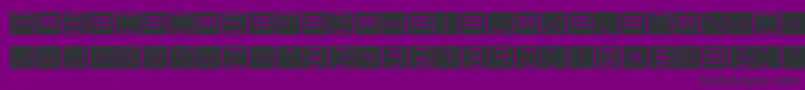 Шрифт BackToHeavyCoatFatGroundRaw – чёрные шрифты на фиолетовом фоне