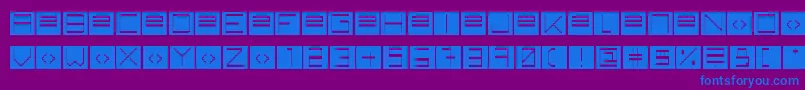 BackToHeavyCoatFatGroundRaw Font – Blue Fonts on Purple Background