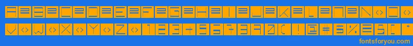 BackToHeavyCoatFatGroundRaw Font – Orange Fonts on Blue Background