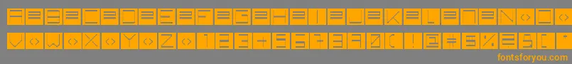 BackToHeavyCoatFatGroundRaw Font – Orange Fonts on Gray Background