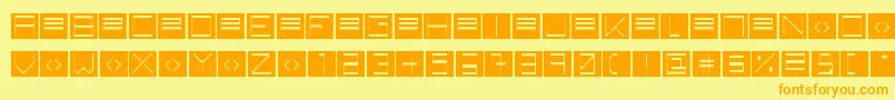 BackToHeavyCoatFatGroundRaw Font – Orange Fonts on Yellow Background