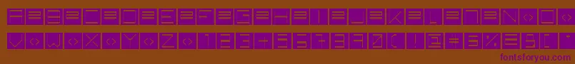 Шрифт BackToHeavyCoatFatGroundRaw – фиолетовые шрифты на коричневом фоне