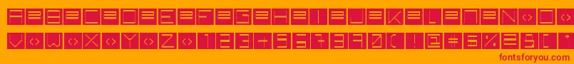 BackToHeavyCoatFatGroundRaw Font – Red Fonts on Orange Background