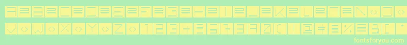 fuente BackToHeavyCoatFatGroundRaw – Fuentes Amarillas Sobre Fondo Verde