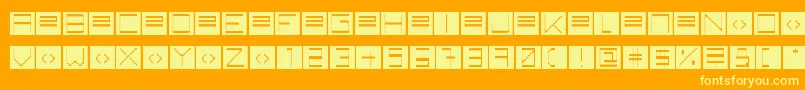 BackToHeavyCoatFatGroundRaw Font – Yellow Fonts on Orange Background