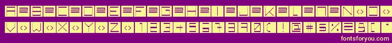 BackToHeavyCoatFatGroundRaw Font – Yellow Fonts on Purple Background