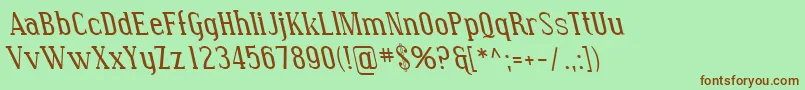 SfcovingtonrevItalic Font – Brown Fonts on Green Background