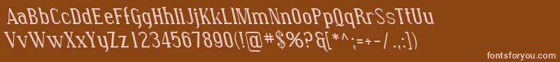 SfcovingtonrevItalic Font – Pink Fonts on Brown Background