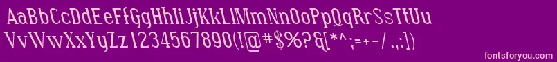 SfcovingtonrevItalic Font – Pink Fonts on Purple Background