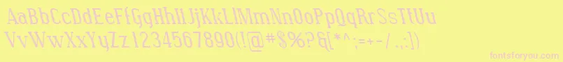 SfcovingtonrevItalic Font – Pink Fonts on Yellow Background