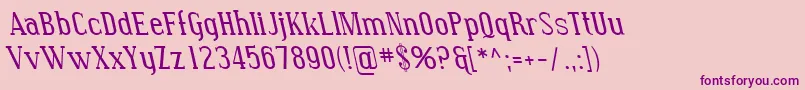 SfcovingtonrevItalic Font – Purple Fonts on Pink Background