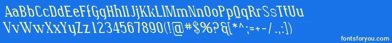 SfcovingtonrevItalic Font – Yellow Fonts on Blue Background