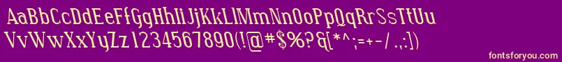 SfcovingtonrevItalic Font – Yellow Fonts on Purple Background