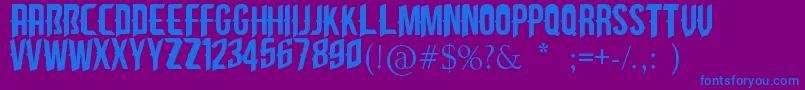 CliffedgeAb-fontti – siniset fontit violetilla taustalla