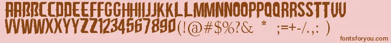 Police CliffedgeAb – polices brunes sur fond rose