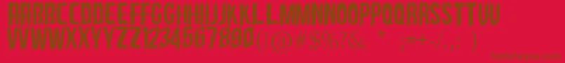 CliffedgeAb Font – Brown Fonts on Red Background