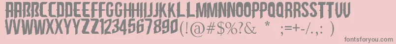 フォントCliffedgeAb – ピンクの背景に灰色の文字