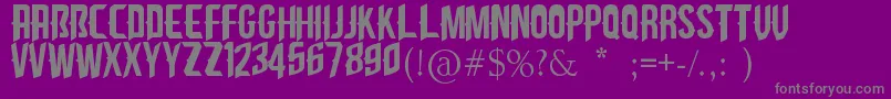 CliffedgeAb Font – Gray Fonts on Purple Background