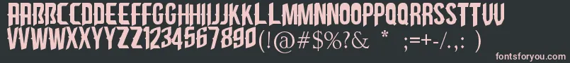 CliffedgeAb Font – Pink Fonts on Black Background