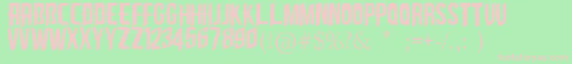 CliffedgeAb Font – Pink Fonts on Green Background