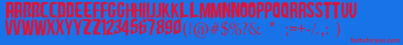 CliffedgeAb Font – Red Fonts on Blue Background