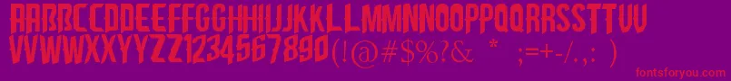 CliffedgeAb Font – Red Fonts on Purple Background