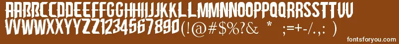 CliffedgeAb Font – White Fonts on Brown Background