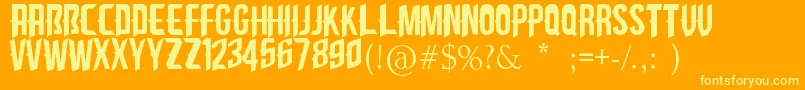 Шрифт CliffedgeAb – жёлтые шрифты на оранжевом фоне