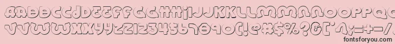 LionelShadow Font – Black Fonts on Pink Background