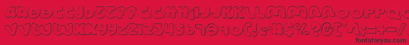 LionelShadow Font – Black Fonts on Red Background