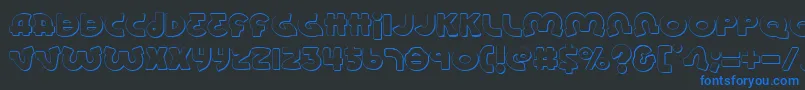 LionelShadow Font – Blue Fonts on Black Background