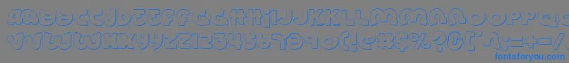 LionelShadow Font – Blue Fonts on Gray Background