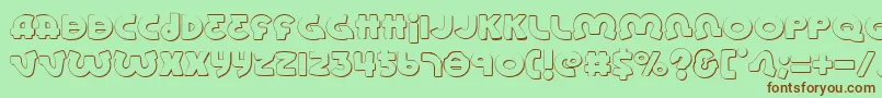 LionelShadow Font – Brown Fonts on Green Background