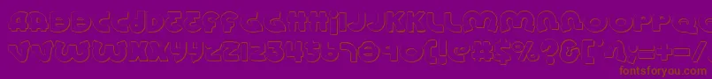 LionelShadow-Schriftart – Braune Schriften auf violettem Hintergrund